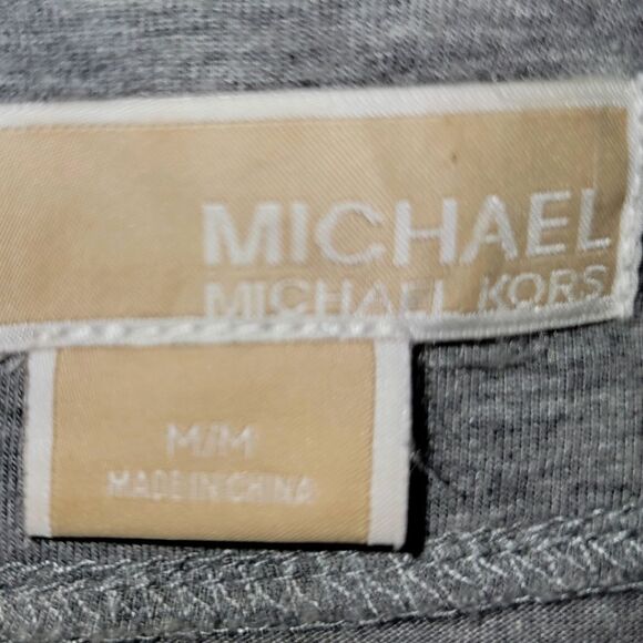 Michael Kors Gray Chain Detail T Shirt (T2) - Picture 2 of 5